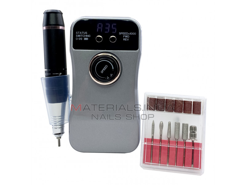 Фрезер для манікюру акумуляторний Nail Master ZS-230 35000 об/хв фрейзер на акумуляторі для нігтів