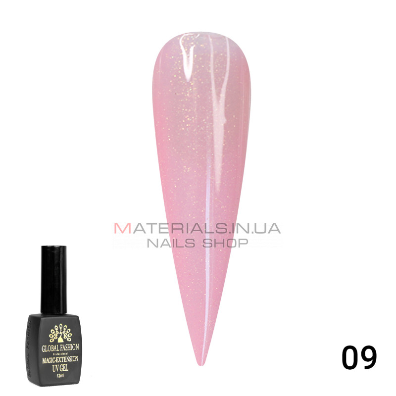 Гель Global Fashion із шиммером Magic-Extension 12мл №09 Гель Global Fashion із шиммером Magic-Extension 12мл №09