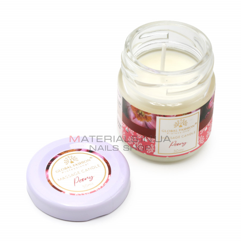 Массажная свеча Global Fashion, G30 ml, Peony Массажная свеча Global Fashion, G30 ml, Peony