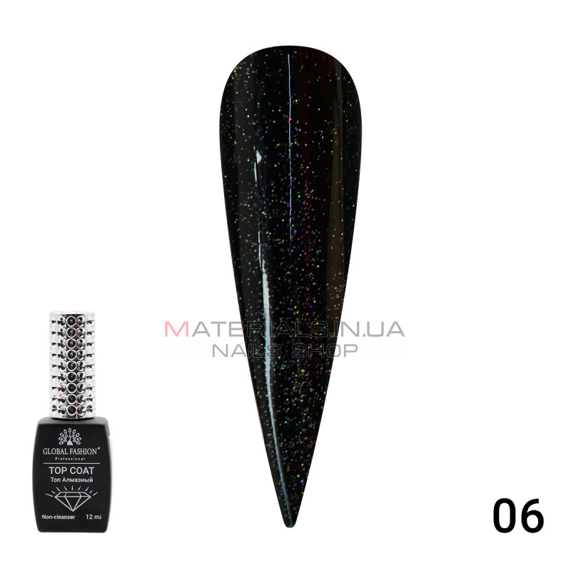 Топ із гліттером Galaxy Top Coat 06, 12 мл Топ із гліттером Galaxy Top Coat 06, 12 мл