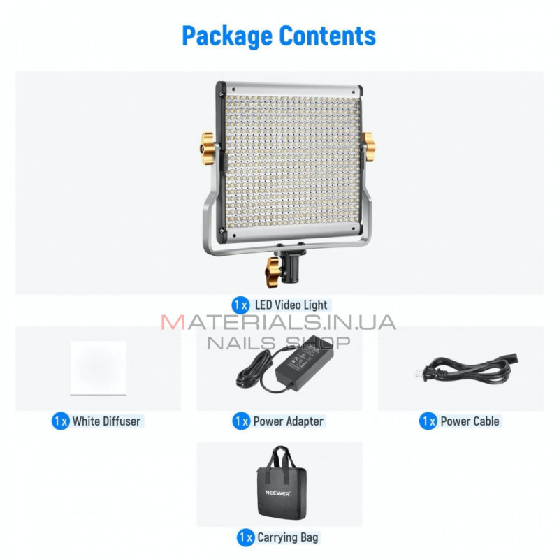 Лампа видеосвет LED NEEWER NL480 28W Bi-color 480pcs Led color 3200-5600K CRI 96+ Лампа видеосвет LED NEEWER NL480 28W Bi-color 480pcs Led color 3200-5600K CRI 96+