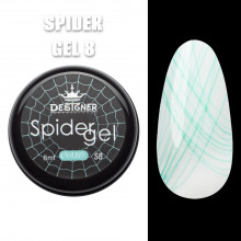 Кольорове павутинка Spider Gel Designer, 8 мл, Салатовий S8
