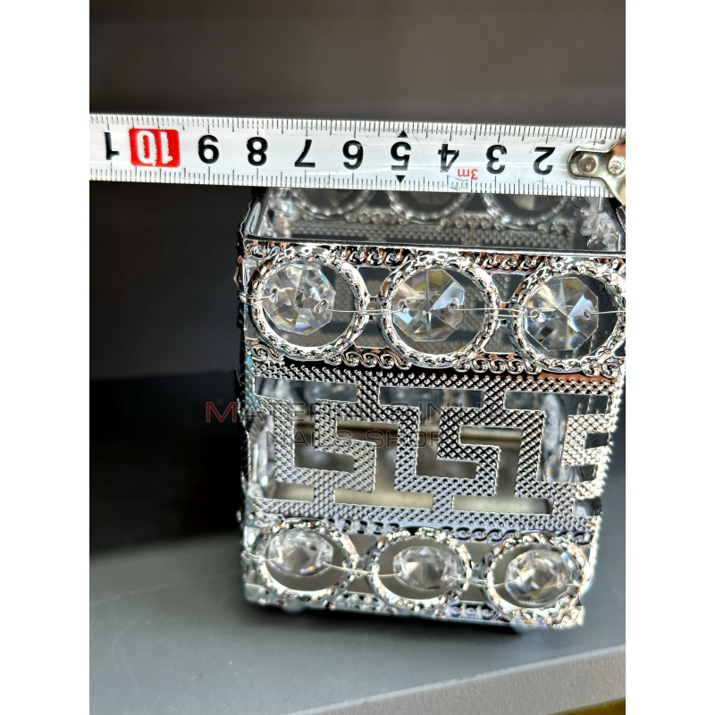 Підставка для пензлів із декоративним каменем Silver Square Підставка для пензлів із декоративним каменем Silver Square