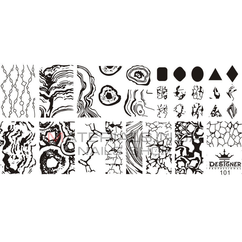 Диск для стемпінгу Designer металевий (12x6 см) №101
