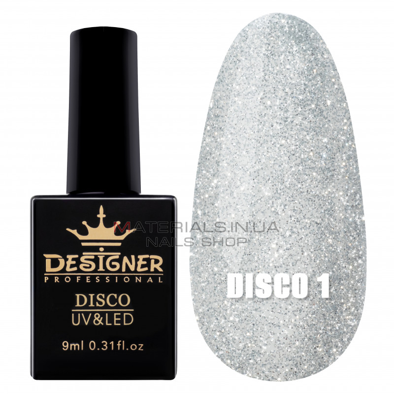 Светоотражающий гель-лак Disco Gel Polish Designer, 9 мл. №1 Светоотражающий гель-лак Disco Gel Polish Designer, 9 мл. №1