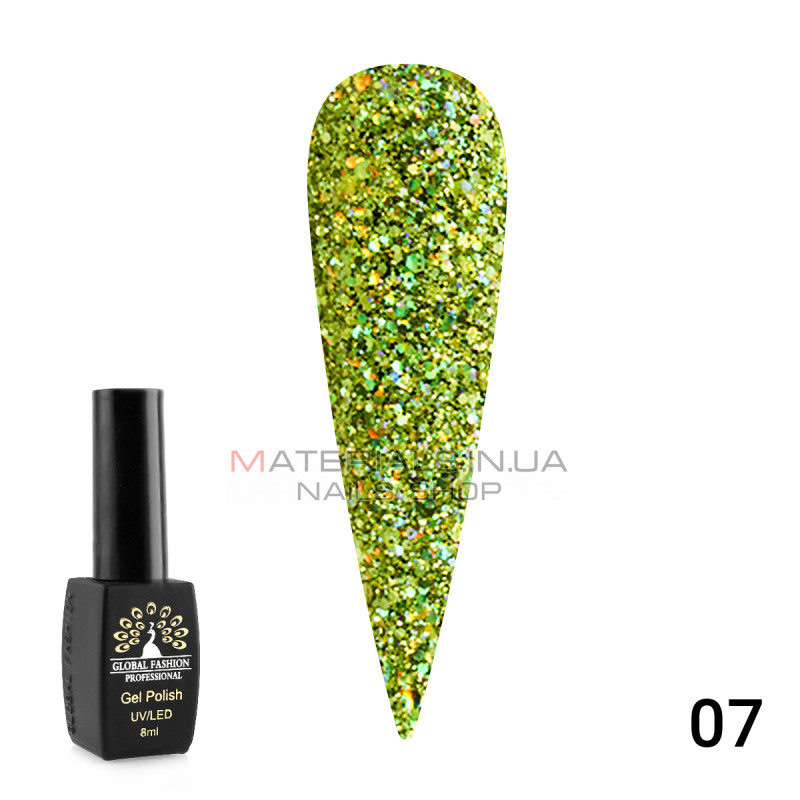 Гель лак Diamond Ball Global Fashion 8 мл, 007 Гель лак Diamond Ball Global Fashion 8 мл, 007