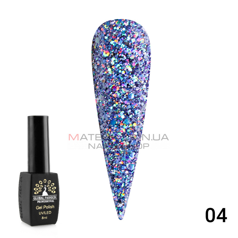Гель лак Diamond Ball Global Fashion 8 мл, 004 Гель лак Diamond Ball Global Fashion 8 мл, 004