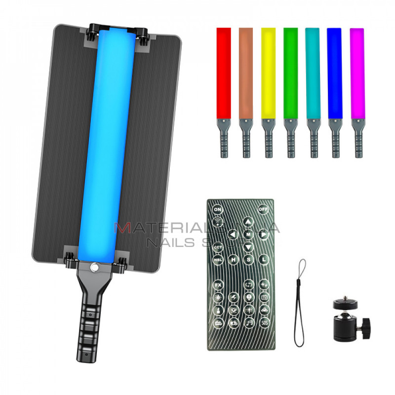 Лампа LED видео Handheld Fill Light Stick RL-60SL RGB I 1m cable with adapter I1pc battery 4400mA I Remote I Barn door light shield I Carry bag Лампа LED видео Handheld Fill Light Stick RL-60SL RGB I 1m cable with adapter I1pc battery 4400mA I Remote I Barn door light shield I Carry bag