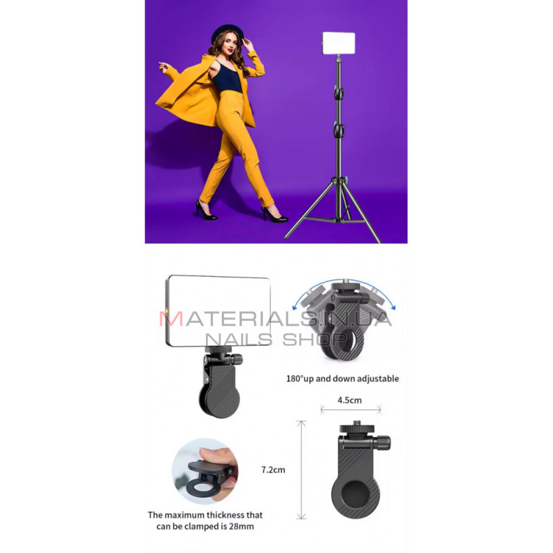 Селфи вспышка M12  7,4W color 2500-9000K CRI95+ Battery 3000mAh