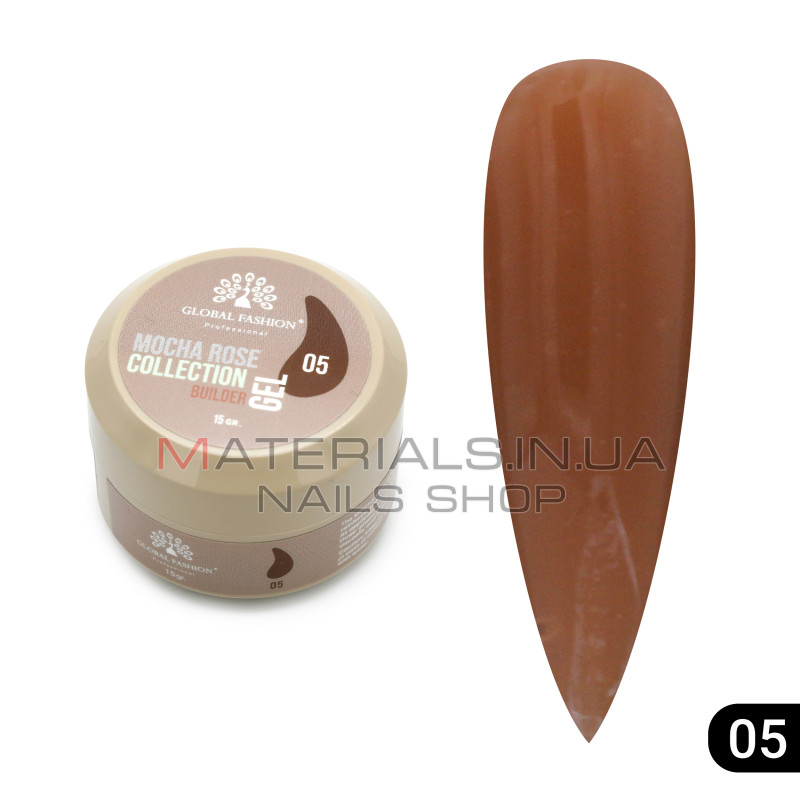 Гель для моделювання нігтів 15 гр, Mocha Rose Builder Gel 05