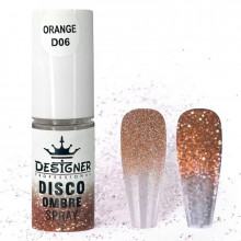 Disco Ombre Spray (7 г.) Orange D06 - світловідбивна спрей пудра Дизайнер для створення омбре на нігтях
