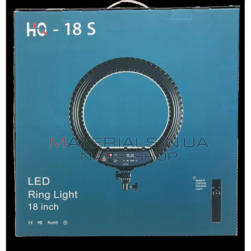 Кільцева LED-лампа HQ-18S, 46 см, 18″, 55 Вт