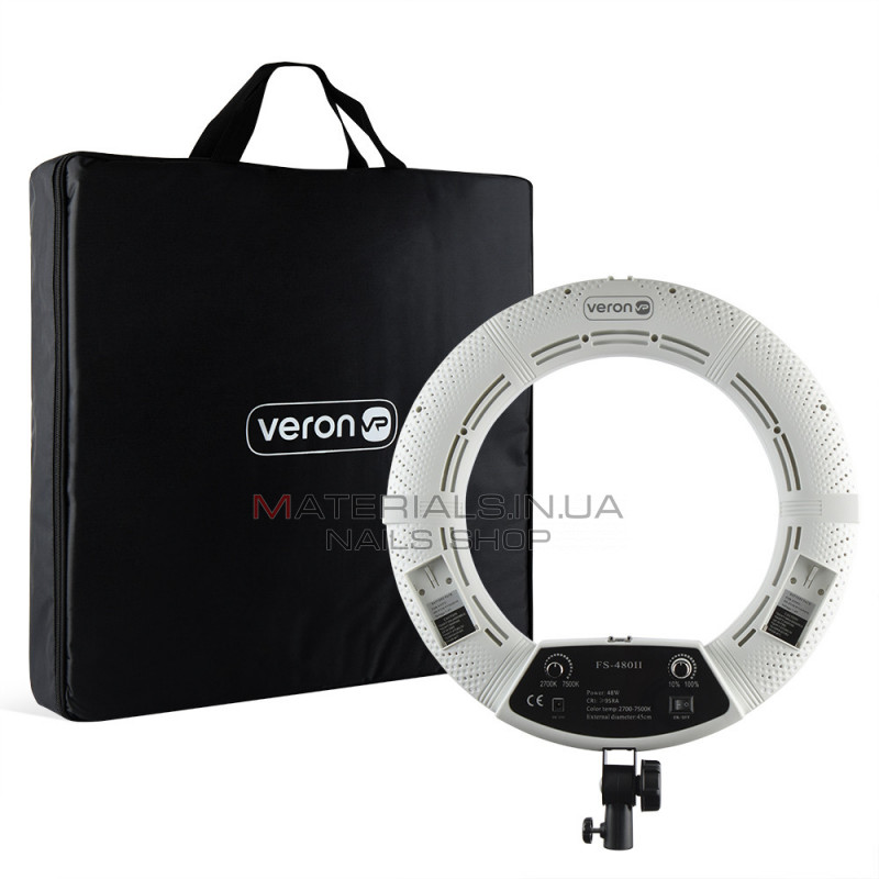 Лампа Кольцевая LED Veron FS-480 II LSD White с зеркалом 45см 48W 2700-7500K Лампа Кольцевая LED Veron FS-480 II LSD White с зеркалом 45см 48W 2700-7500K