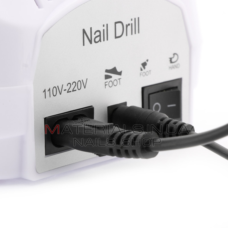 Аппарат для маникюра и педикюра BEE NAILS, 202D, с дисплеем, 65w, 45000 об, белый