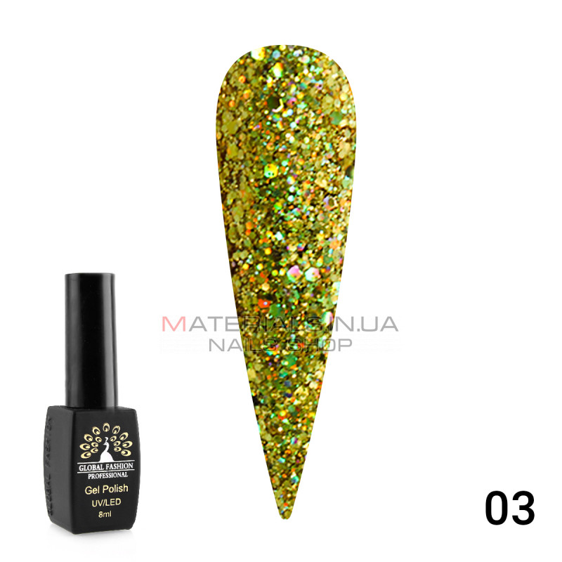 Гель лак Diamond Ball Global Fashion 8 мл, 003 Гель лак Diamond Ball Global Fashion 8 мл, 003