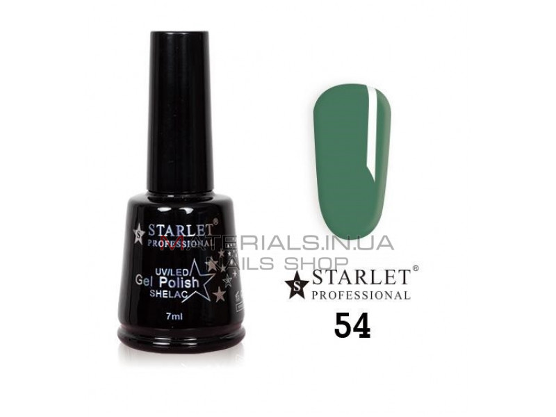 Гель-лак Starlet Professional №54, "Морський зелений"