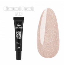 Полігель (15 мл.) Дизайнер F46 Diamond peach