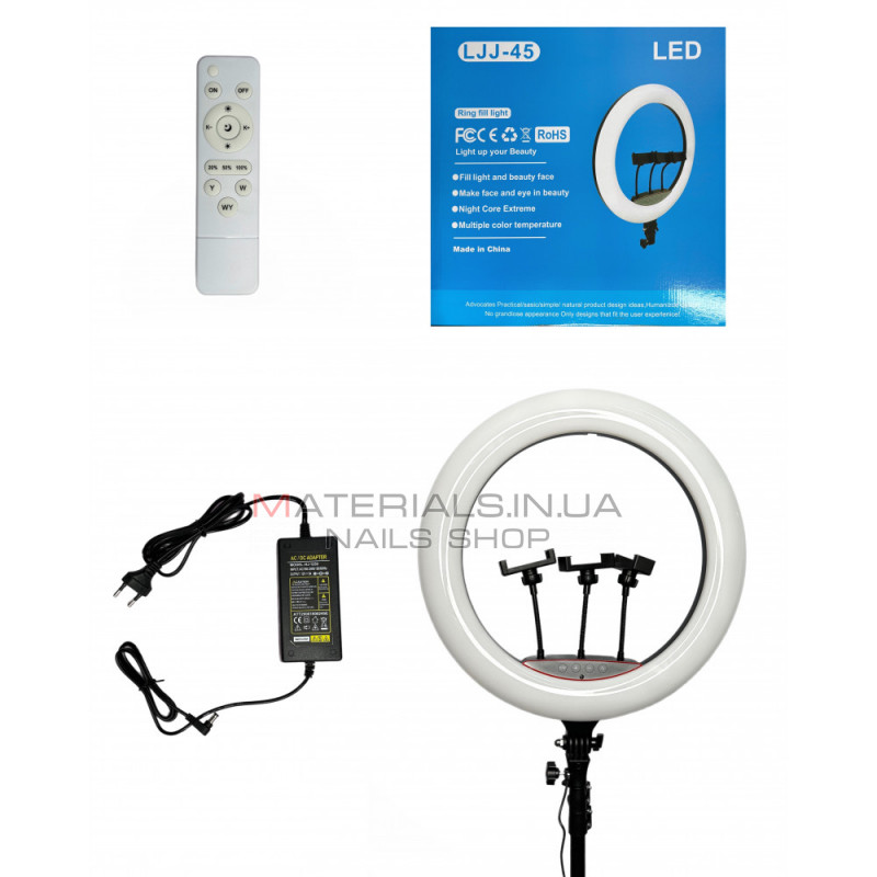 Лампа Кольцевая LED (45 cm) 416 Lights Rotary Switch LJJ-45
