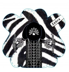 Одноразовые формы для ногтей, Zebra, 300 шт