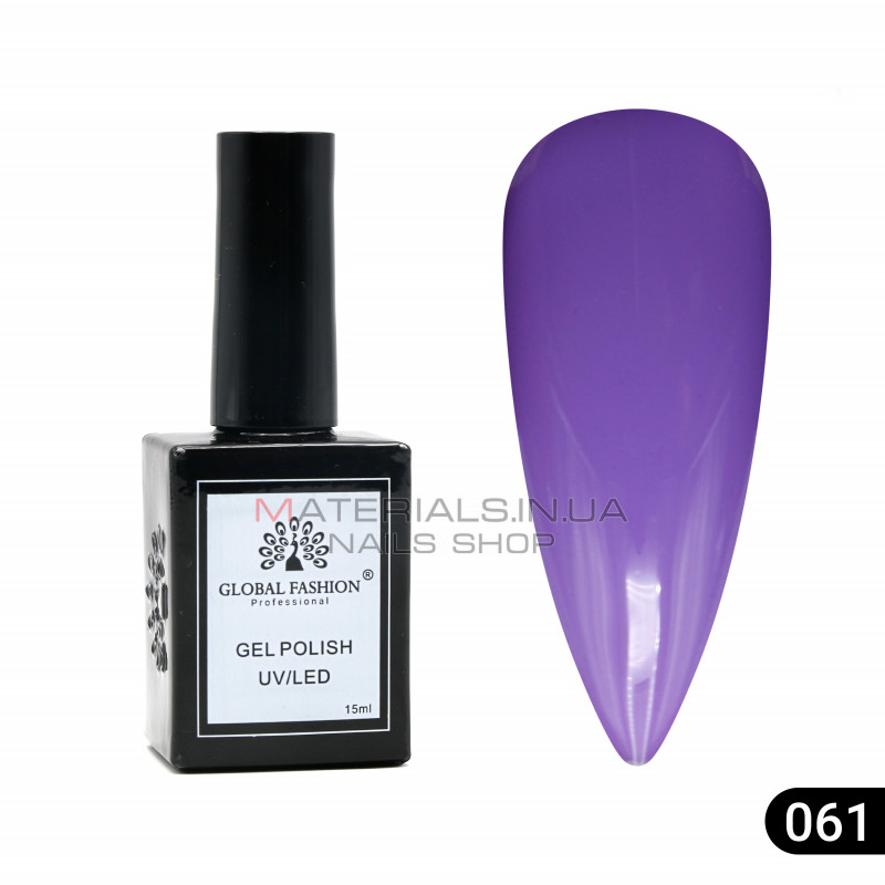 Гель лак Global Fashion, Gel polish 15 ml, 61