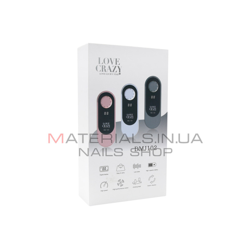 Аппарат для маникюра и педикюра DMJ-102 silver, на аккумуляторе, 30000 об, 12W