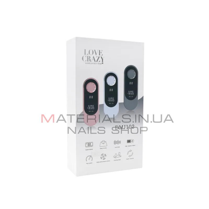 Аппарат для маникюра и педикюра DMJ-102 silver, на аккумуляторе, 30000 об, 12W