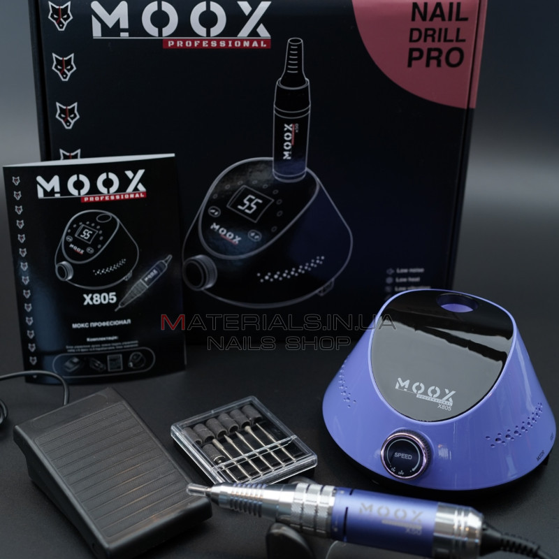Фрезер Мокс X805 (Purple) на 55 000 об./мин. и 80W. для маникюра и педикюра Фрезер Мокс X805 (Purple) на 55 000 об./мин. и 80W. для маникюра и педикюра
