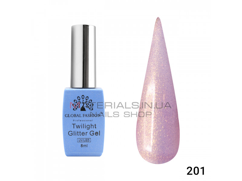 Гель лак Twilight Glitter 8 мл, 201