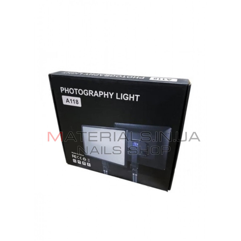 LED-відеосвітло A118, 45 × 32 см, 700 світлодіодів, 3000 K-6500 K, пульт ДК