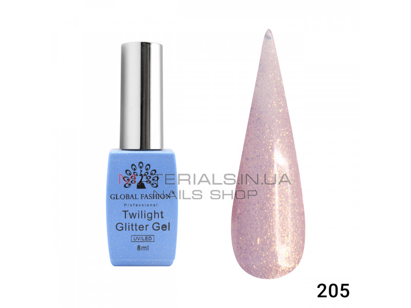 Гель лак Twilight Glitter 8 мл, 205