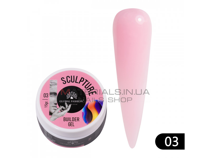 Скульптурний гель SCULPTURE BUILDER GEL 15 гр, PINK №03