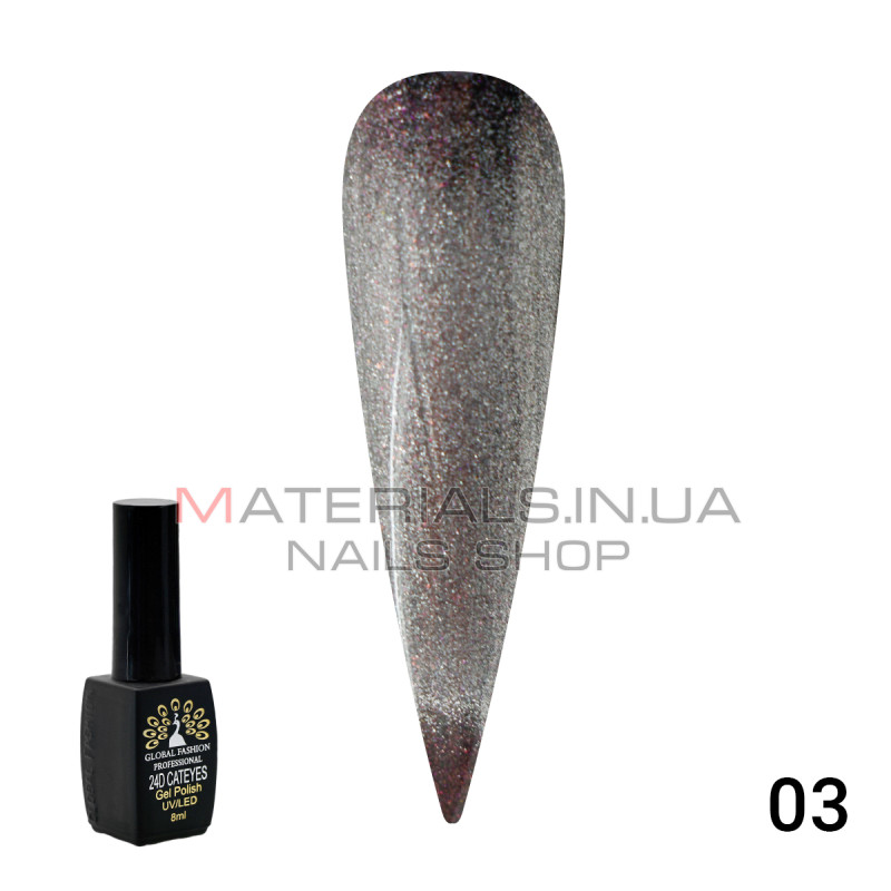Гель лак кошачий глаз 24D Wild 03