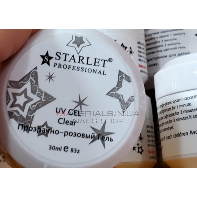 Гель Starlet Professional 30 мл Clear прозорий Гель Starlet Professional 30 мл Clear прозорий