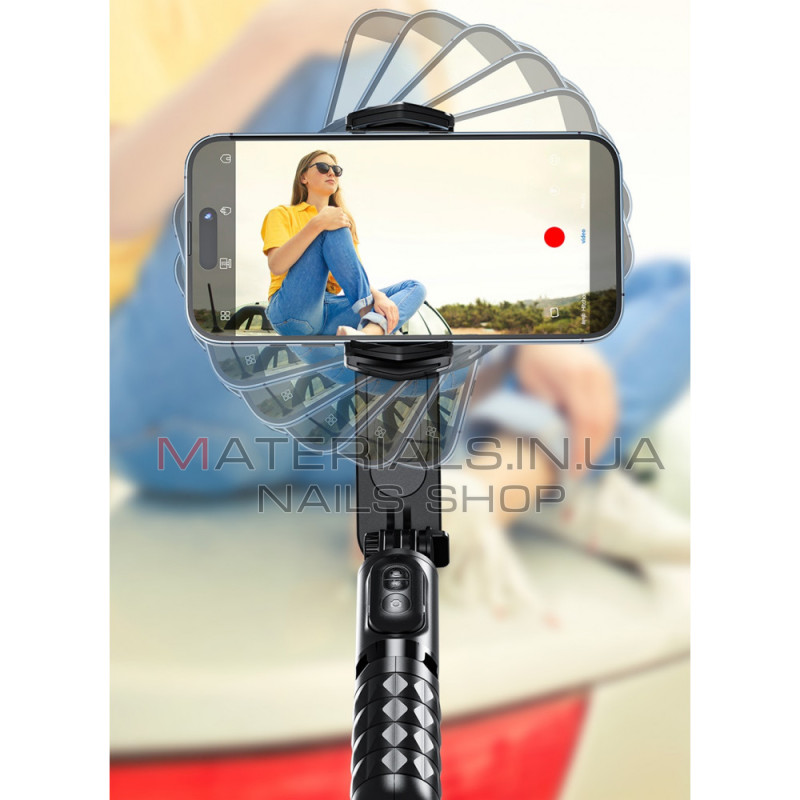 Монопод Tripod Q09, Bluetooth, знімне заповнювальне світло, стабілізатор-підвіс, 0,70 м