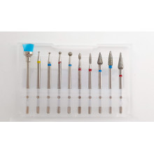 Набор насадок для маникюра Diamond drill bit set, 10 шт