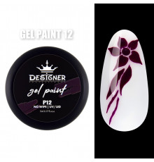 Gel Paint (no wipe) Гель-фарба (без липкого шару) Designer Professional, 5мл. №12