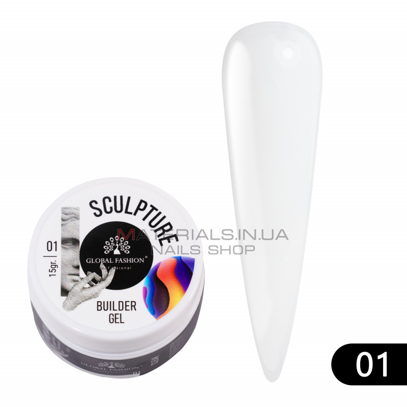 Скульптурний гель SCULPTURE BUILDER GEL15 гр, CLEAR №01 Скульптурний гель SCULPTURE BUILDER GEL15 гр, CLEAR №01