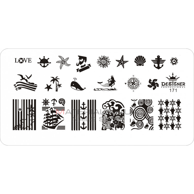 Диск для стемпінгу Designer металевий (12x6 см) №171
