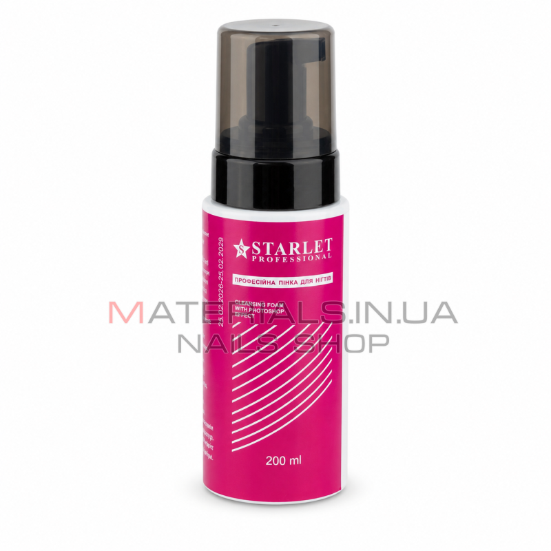 Очищающая пенка для ногтей Cleansing Foam Starlet Professional, 200мл