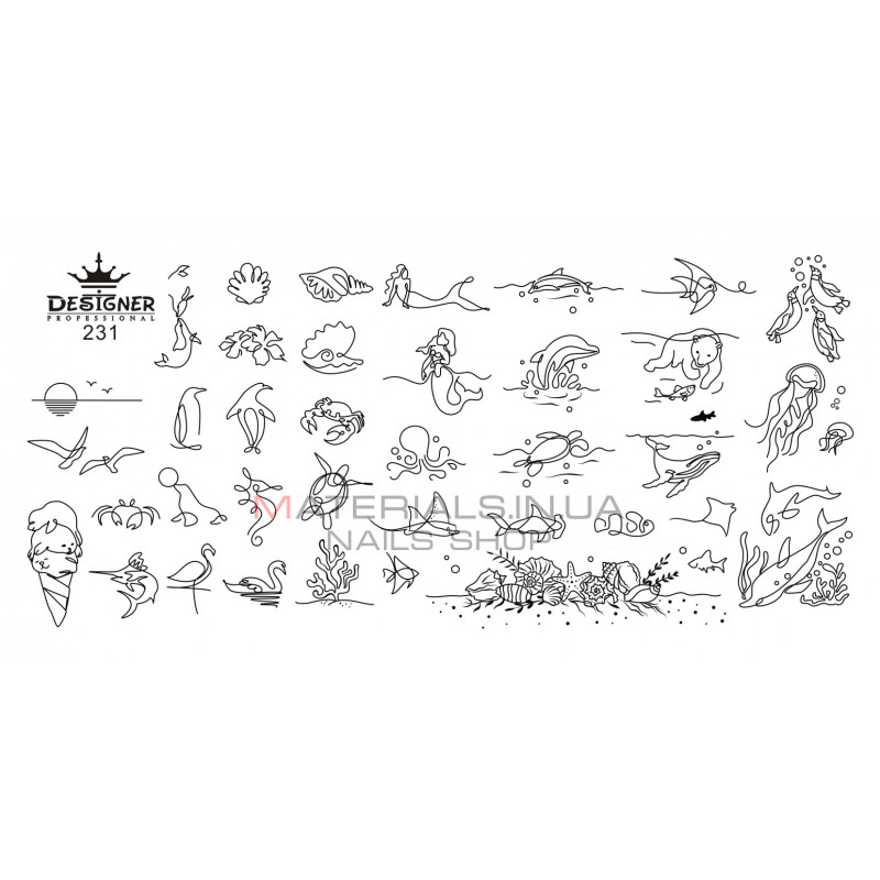 Диск для стемпінгу Designer металевий (12x6 см) №231