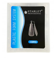 Верхние формы для наращивания ногтей Starlet Professional,120 шт( миндаль, длинные) с змеиным принт