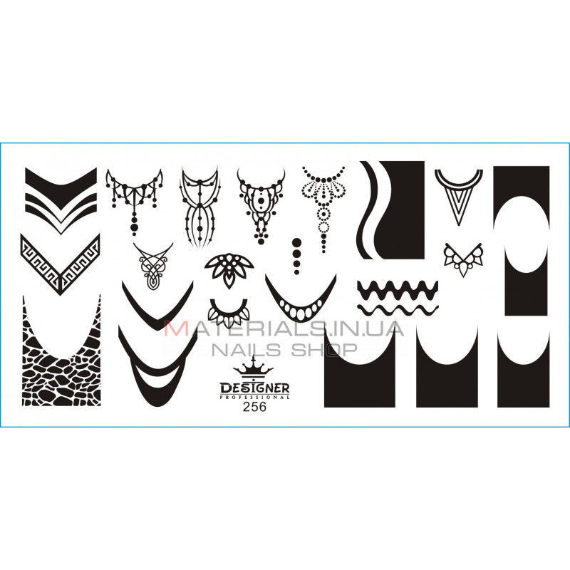 Диск для стемпінгу Designer металевий (12x6 см) №256 Диск для стемпінгу Designer металевий (12x6 см) №256