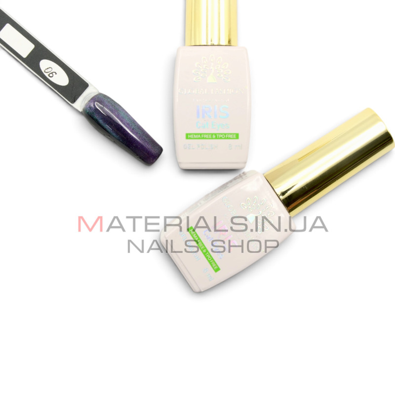 Гель лак кошачий глаз, Global Fashion, IRIS cat eyes 8ml, 06