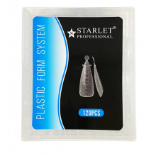 Верхние формы для наращивания ногтей Starlet Professional,120 шт( миндаль, длинные) с змеиным принт