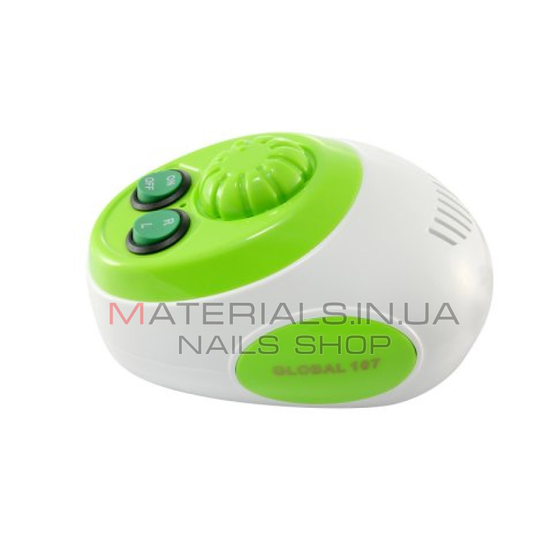 Апарат для манікюру та педикюру 45000 оборотів 80 ват Global Fashion GF-107-green