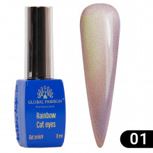 Гель-лак кошачий глаз Rainbow Laser cat eyes, 8 мл 01