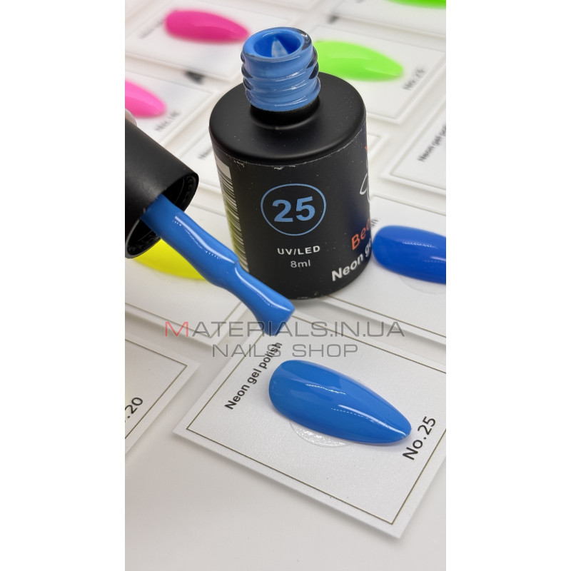 Гель-лак неоновый для ногтей Bee Nails neon gel polish, №25