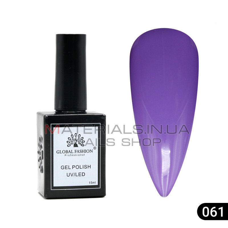 Гель лак Global Fashion, Gel polish 15 ml, 61