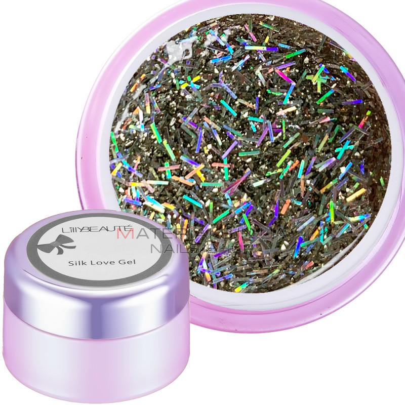 Глиттерный гель Silk Love Gel Lilly Beaute 5мл, №01