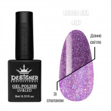 Светоотражающий гель лак Disco Gel 497 Дизайнер (9мл.)